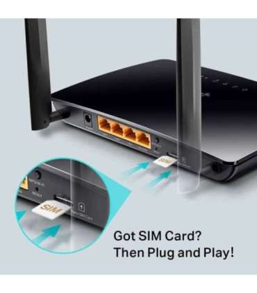 TP-LINK AC1200 Wireless Dual Band 4G LTE Router Archer MR402 802.11ac 10/100 Mbit/s Mesh Support No MU-MiMO No