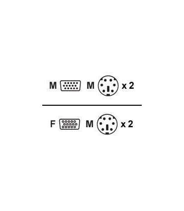 Aten KVM Cable, 1.8M PS/2 2L-1001P