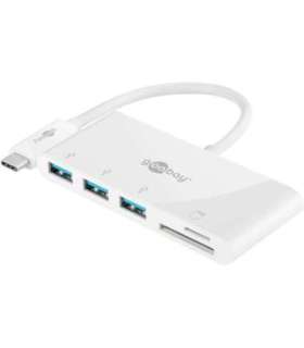 Goobay USB-C Multiport Adapter to 3x USB-A, Cardreader 40759