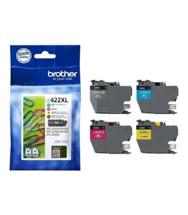 Brother LC422XLVAL Ink Cartridge Black, Cyan, Magenta, Yellow