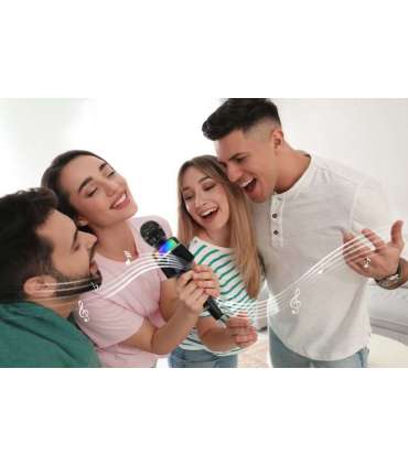 Gembird Wireless Karaoke Microphone MICBT-01-BK 3.5mm, Bluetooth Black