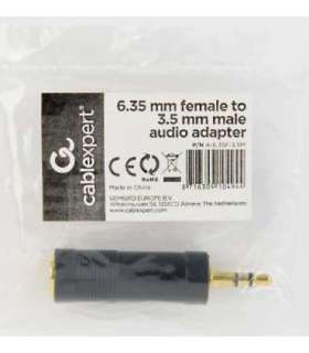 Cablexpert 6.35 mm female to 3.5 mm male audio adapter A-6.35F-3.5M