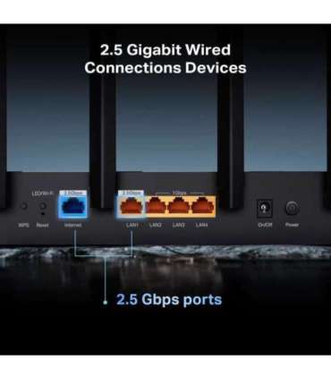 TP-LINK Archer BE400 BE6500 Dual-Band Wi-Fi 7 Router 802.11ax Ethernet LAN (RJ-45) ports 4 Mesh Support Yes |