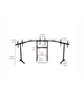 Next Level Racing Floor stand Free Standing Triple Monitor stand 3 x 32- 65 " Maximum weight (capacity) 70 kg |