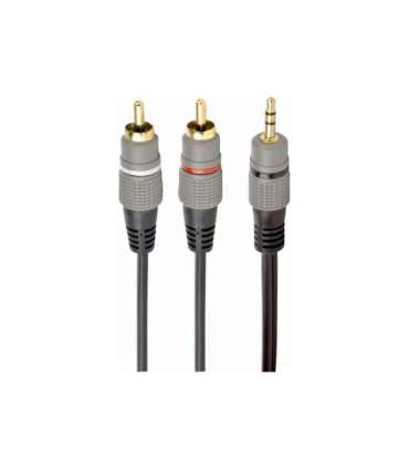 Cablexpert 3.5 mm stereo plug to 2xRCA plugs, gold-plated connectors, 1.5 CCA-352-1.5M