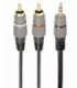 Cablexpert 3.5 mm stereo plug to 2xRCA plugs, gold-plated connectors, 1.5 CCA-352-1.5M