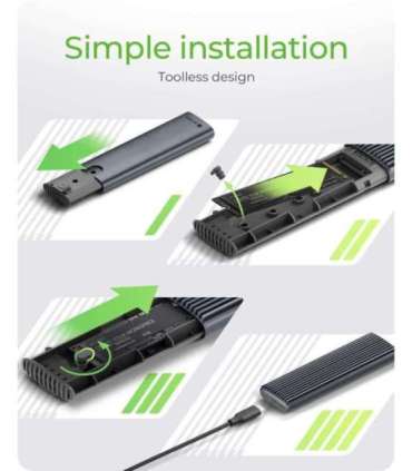 Raidsonic M.2 NVMe and SATA SSD Enclosure via USB Type-C IB-1808MCT-CU31