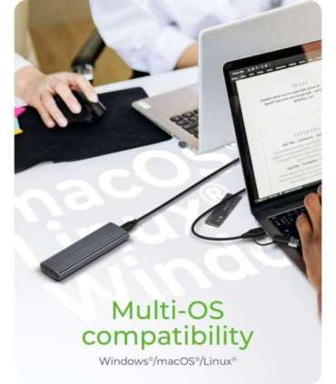 Raidsonic M.2 NVMe and SATA SSD Enclosure via USB Type-C IB-1808MCT-CU31