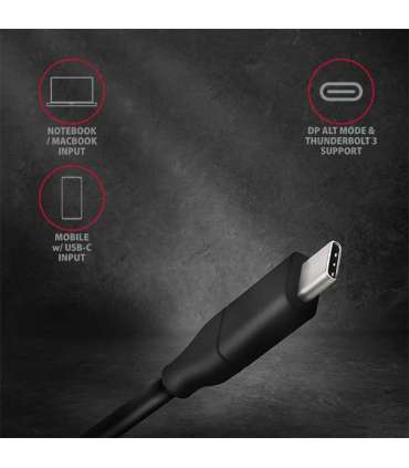 AXAGON Active cable USB-C to DisplayPort 1.8 m