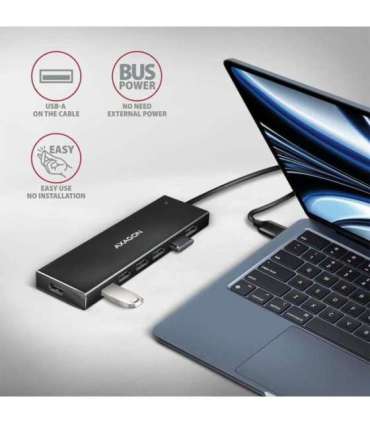 AXAGON SuperSpeed USB-A FLAT Hub HUE-F7A