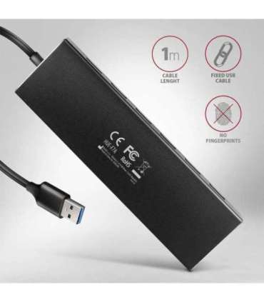 AXAGON SuperSpeed USB-A FLAT Hub HUE-F7A