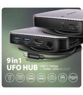 AXAGON USB-C 10Gbps UFO 9in1 Hub HMC-UFO