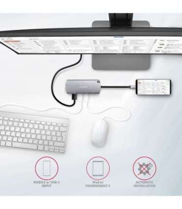 AXAGON SuperSpeed USB-C Combo 6in1 Hub HMC-6M2