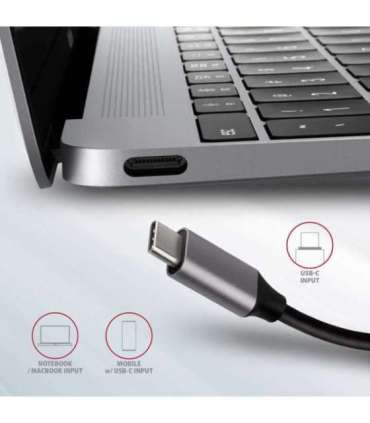 AXAGON SuperSpeed USB-C Combo 6in1 Hub HMC-6M2