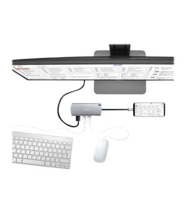 AXAGON SuperSpeed USB-C Combo 6in1 Hub HMC-6M2