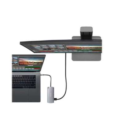 AXAGON SuperSpeed USB-C Combo 6in1 Hub HMC-6M2