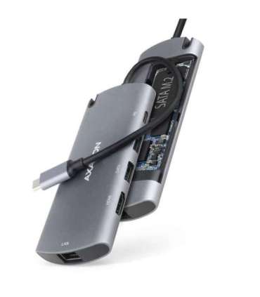 AXAGON SuperSpeed USB-C Combo 6in1 Hub HMC-6M2