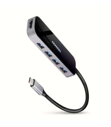 AXAGON SuperSpeed USB-C Combo 6in1 Hub HMC-6H4A
