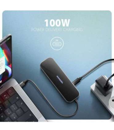 AXAGON USB-C 5Gbps GLASS 6in1 Hub HMC-6GLN