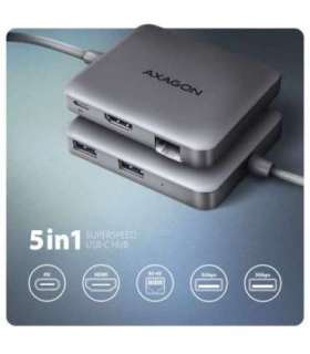 AXAGON USB-C 5Gbps SuperSpeed 5in1 Hub HMC-5HL