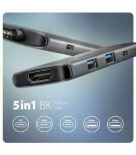 AXAGON USB-C 5Gbps 5in1 8K Hub HMC-5H8K