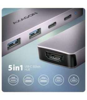 AXAGON USB-C 5Gbps 5in1 Hub HMC-5H60