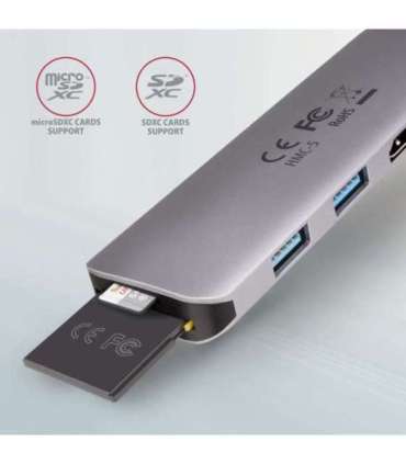 AXAGON SuperSpeed USB-C COMBO 5in1 Hub HMC-5