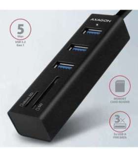 AXAGON SuperSpeed USB-A Hub and Card Reader HMA-CR3A
