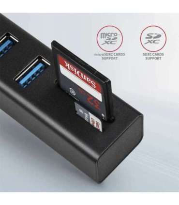 AXAGON SuperSpeed USB-A Hub and Card Reader HMA-CR3A