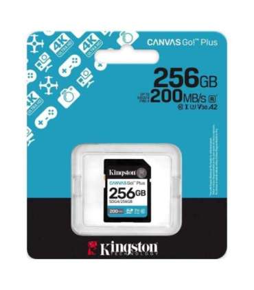 Kingston Canvas Go! Plus 256 GB SD Flash memory class Class 10, UHS-I, U3, V30