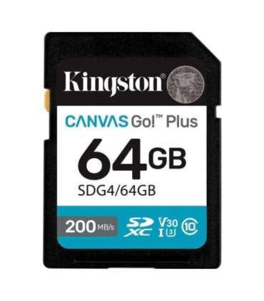 Kingston Canvas Go! Plus 64 GB SD Flash memory class Class 10, UHS-I, U3, V30