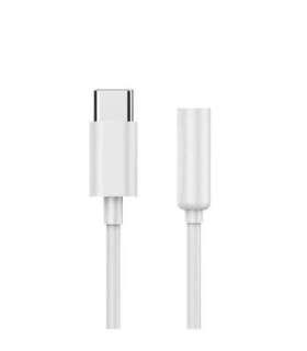 Cablexpert USB type-C plug to stereo 3.5 mm audio adapter cable, White A-CM-3.5F-01