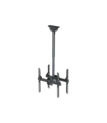 Neomounts NM-C440DBLACK Dual monitor/TV mount ceiling Adjustable Height, Rotate, Tilt, Swivel 32-60 " Maximum