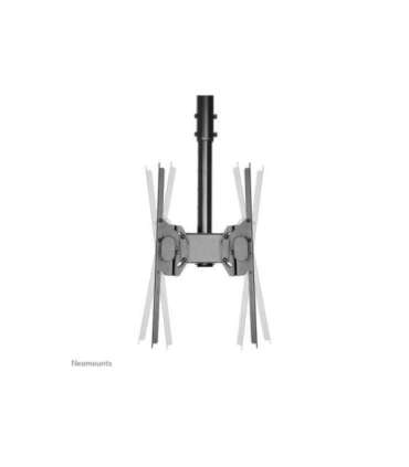 Neomounts NM-C440DBLACK Dual monitor/TV mount ceiling Adjustable Height, Rotate, Tilt, Swivel 32-60 " Maximum