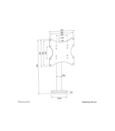 Neomounts Desk Mount DS42-430BL12 TV stand Swivel 23-43 " Maximum weight (capacity) 50 kg Black