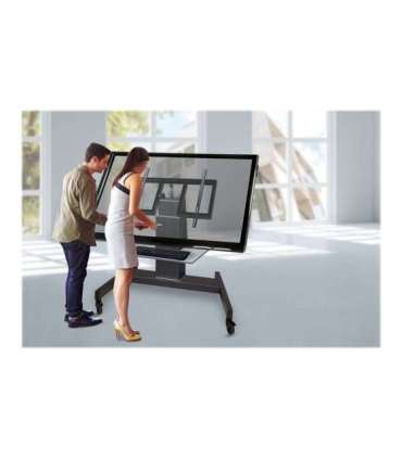 Neomounts Floor stand PLASMA-M2500TBLACK TV trolley Adjustable Height, Tilt 42-100 " Maximum weight (capacity)