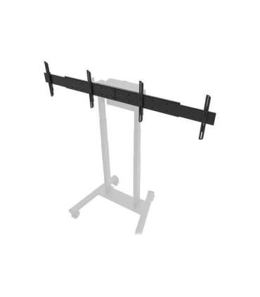 Neomounts Floor stand ADM-875BL2 Dual screen adapter Adjustable Height 42-65 " Maximum weight (capacity) 40 kg |