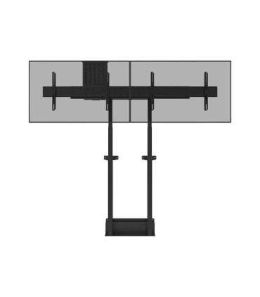 Neomounts Floor stand ADM-875BL2 Dual screen adapter Adjustable Height 42-65 " Maximum weight (capacity) 40 kg |