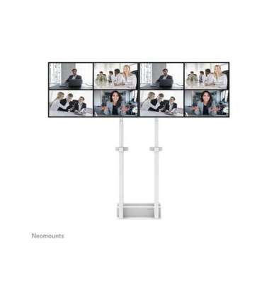 Neomounts Floor stand ADM-875WH2 Dual screen adapter Adjustable Height 42-65 " Maximum weight (capacity) 40 kg |
