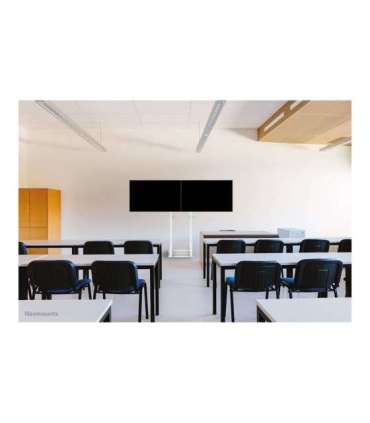 Neomounts Floor stand ADM-875WH2 Dual screen adapter Adjustable Height 42-65 " Maximum weight (capacity) 40 kg |