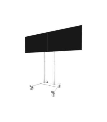 Neomounts Floor stand ADM-875WH2 Dual screen adapter Adjustable Height 42-65 " Maximum weight (capacity) 40 kg |