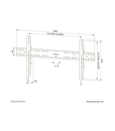 Neomounts Wall mount WL30S-850BL18 TV mount wall Adjustable Height 43-86 " Maximum weight (capacity) 60 kg |