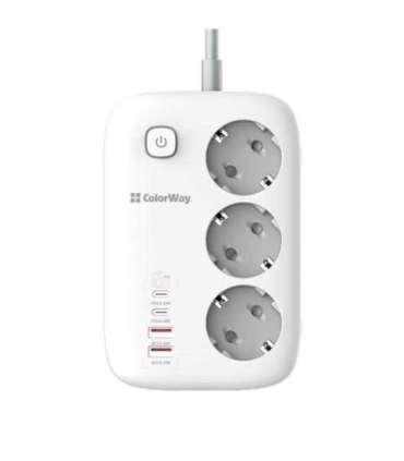 ColorWay Power Socket CW-CHE34PDW