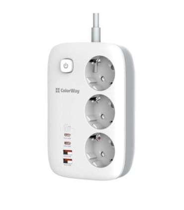 ColorWay Power Socket CW-CHE34PDW