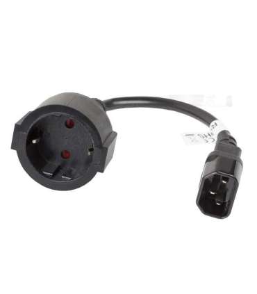 Lanberg IEC 320 C14 to Schuko Adapter Cable for UPS CA-C14E-10CC-0018-BK