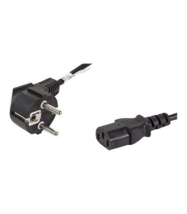 Lanberg CEE 7/7 to IEC 320 C13 Power Cord CA-C13C-10CC-0018-BK