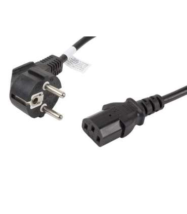 Lanberg CEE 7/7 to IEC 320 C13 Power Cord CA-C13C-11CC-0018-BK