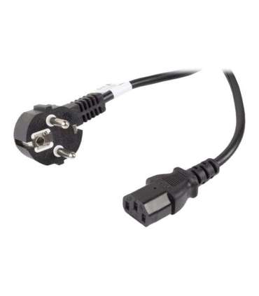 Lanberg CEE 7/7 to IEC 320 C13 Power Cord CA-C13C-11CC-0100-BK