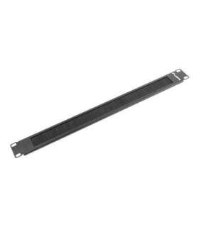 Lanberg 19" brush panel 1U AK-1101-B Black