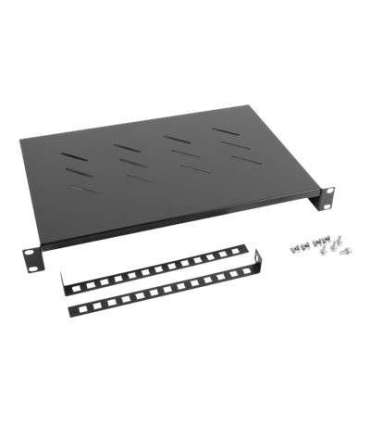 Lanberg 19" fixed shelf 1U/483x300mm, max load capacity up to 25kg AK-1004-B Black